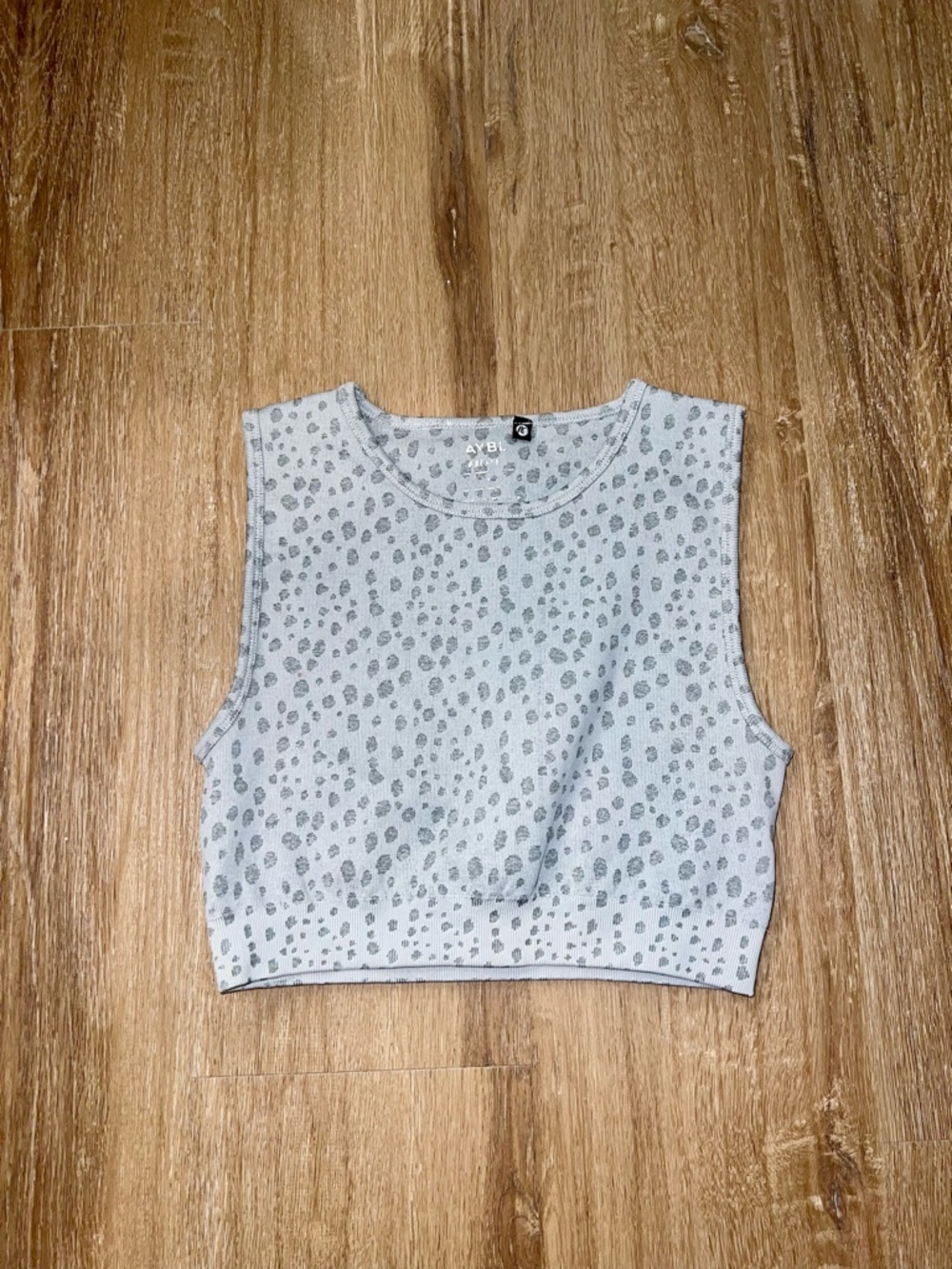 AYBL | AYBL Light Gray Speckled Crop Vest Sports Bra